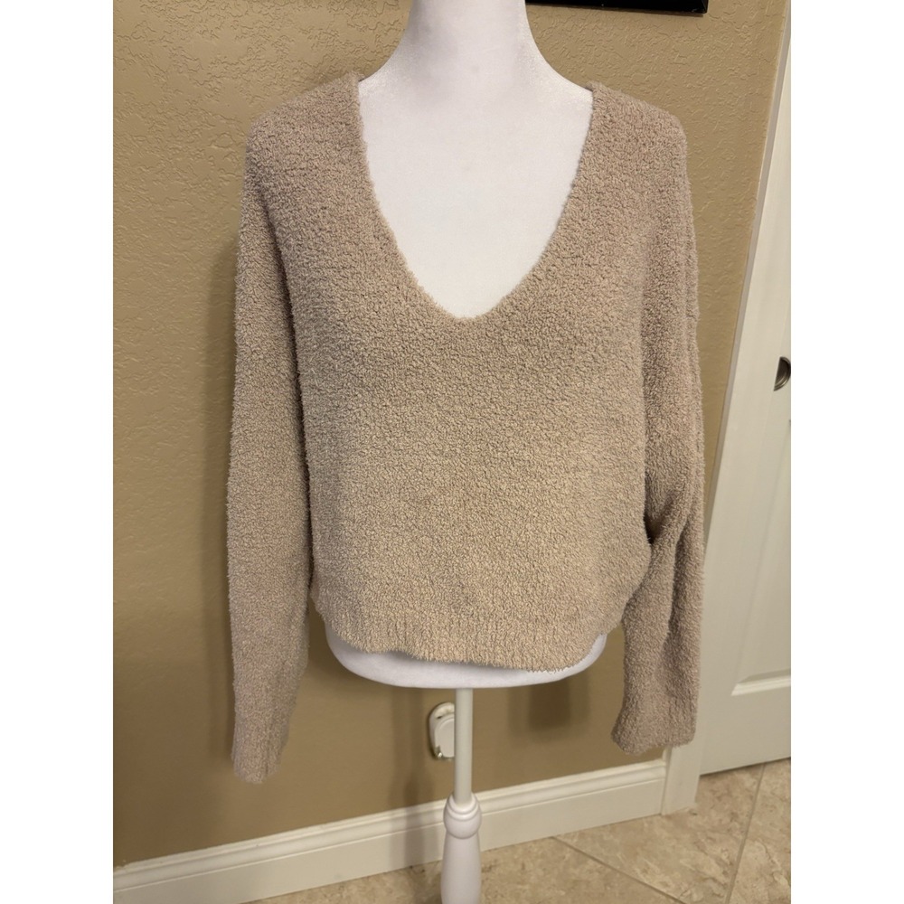 Abercrombie And Fitch Soft A&F Collection Pull Over Sweater, Medium, Tan